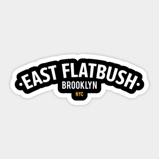 New York Brooklyn - East Flatbush Brooklyn Schriftzug - East Flatbush Logo Sticker